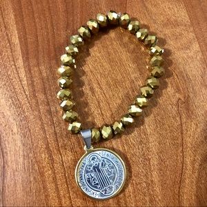 New Saint Benedict medal stretch bracelet